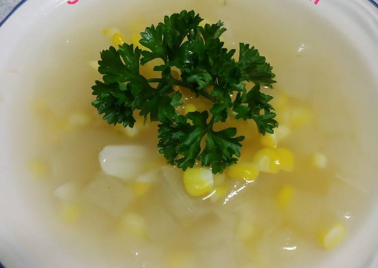 Recipe: Yummy Sup jagung labu air