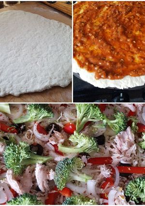 A picture of Pizza dough.