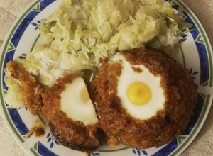Foto de Cogumelos recheados com farinheira e ovo