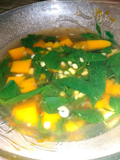 Foto resep Sayur bening bayam/ katuk, labu kuning, dan jagung