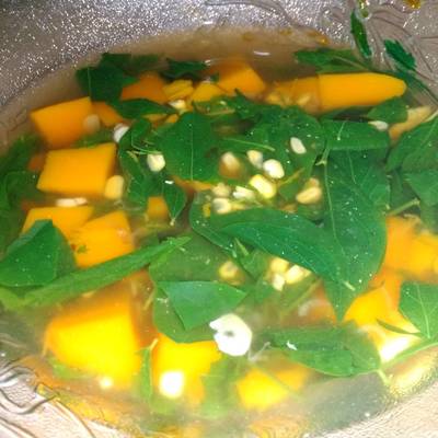 Resep Sayur Bening Bayam Katuk Labu Kuning Dan Jagung Oleh Putri Citra Cookpad