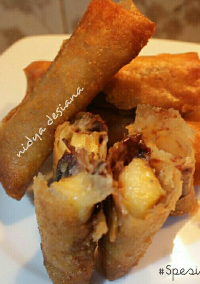 Foto resep Lumpia Isi Pisang Coklat