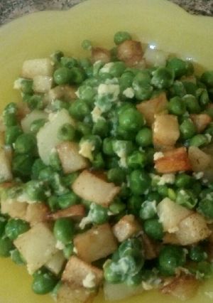 Une photo de Omelette des petits pois