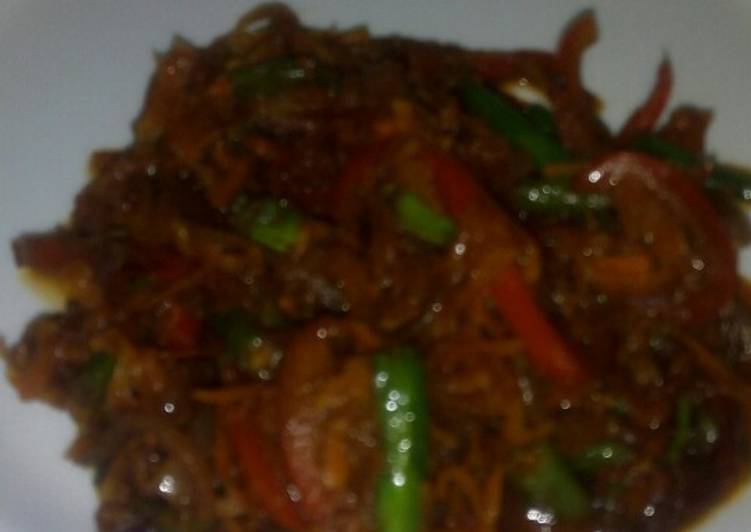 Step-by-Step Guide to Make Favorite Red Pepper and French Beans Stir fry #Authorsmarathon#