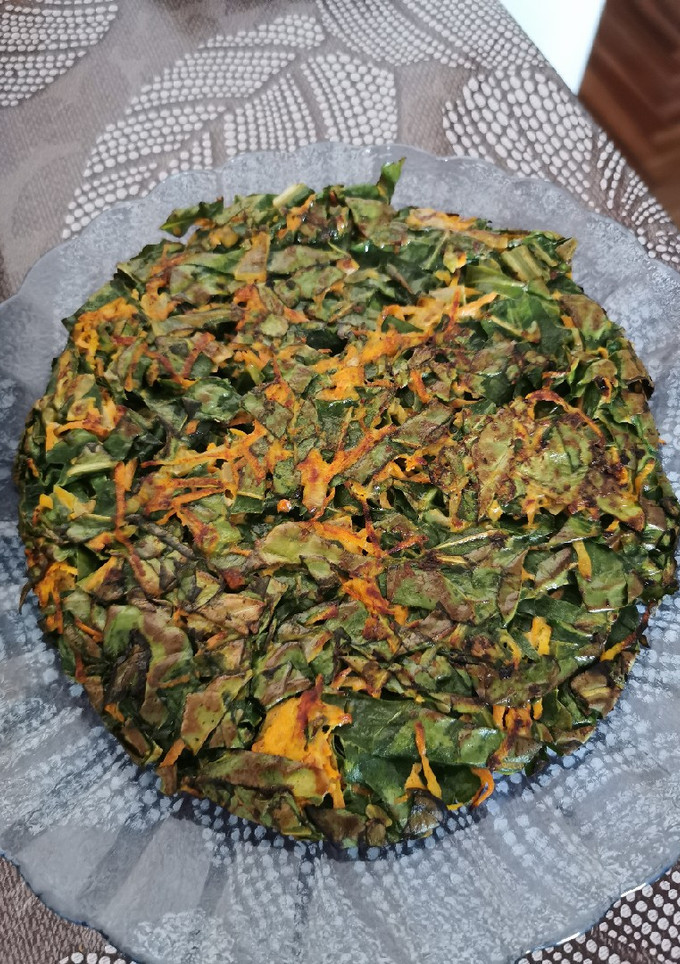 Una foto de Tortilla de acelga y zanahoria