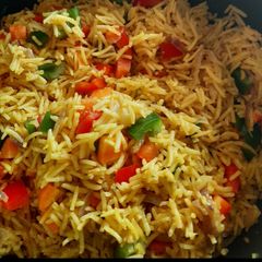 A picture of Saffron rice.