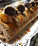 Brazo de gitano de Oreo con toffee