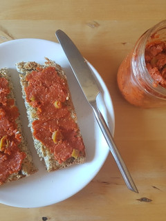 Una foto de Sobrasada vegana con guindilla 🌶