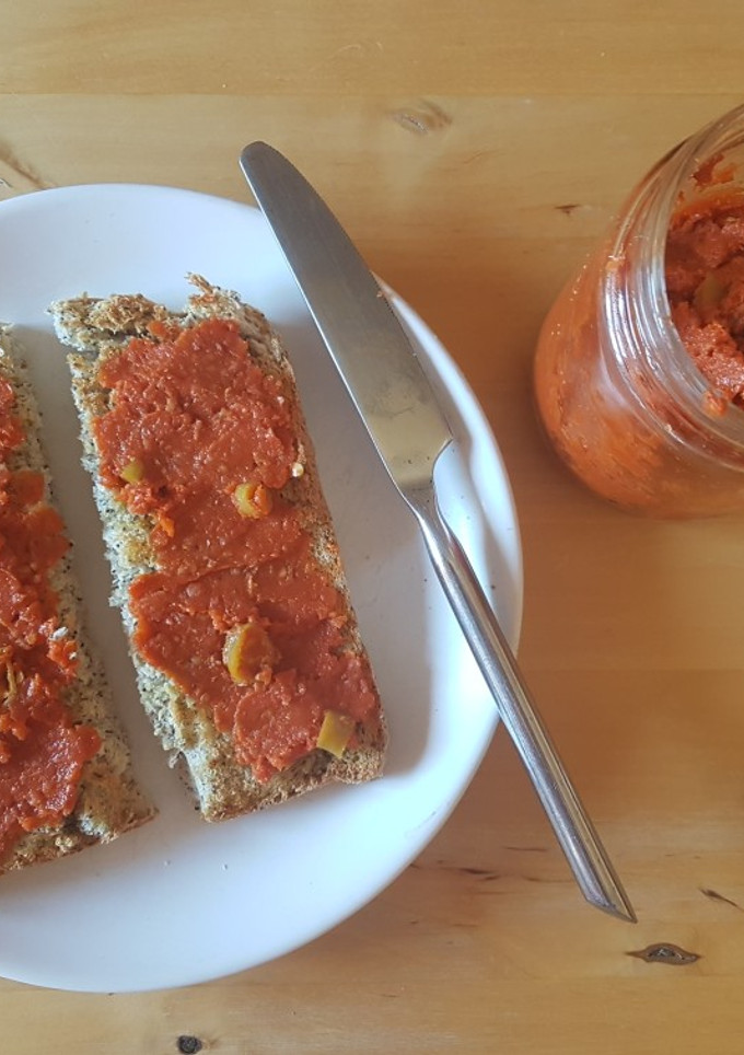 Una foto de Sobrasada vegana con guindilla 🌶