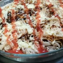 A picture of Pasta and minced meat casserole#oneafrica #recipemarathon.