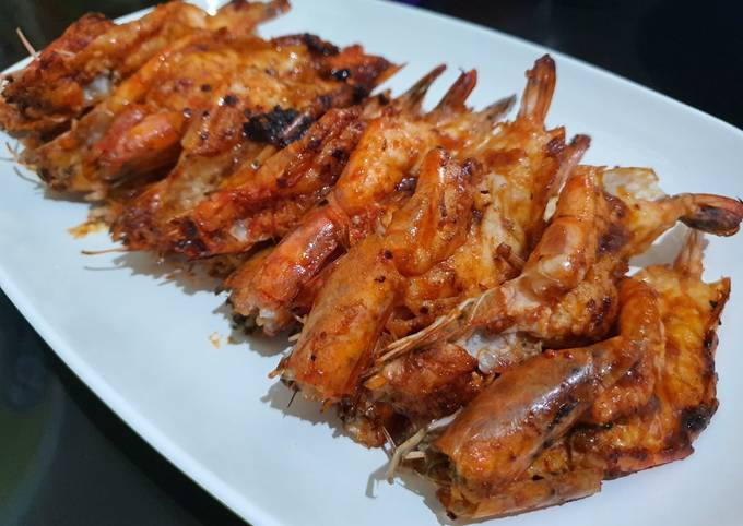 Udang bakar ala jimbaran