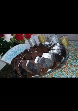 عکسی از دستور کیک شکلاتی گردویی