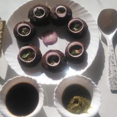 Hare bhare kebabs A picture of Hare bhare kebabs.