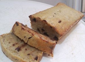 Una foto de Budín de banana y chocolate súper húmedo