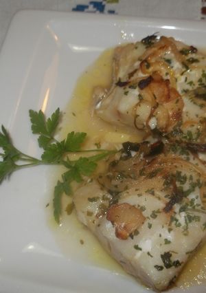 Una foto de Bacalao al horno