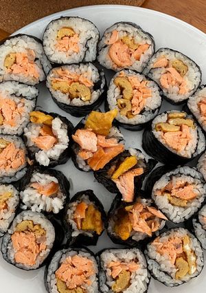 Foto resep Sushi Salmon ala Rumahan (matang)
