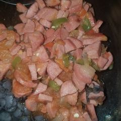 A picture of Salchica a la mexicana.