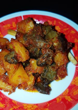 Foto resep Ati ampela dan Kentang pedas
