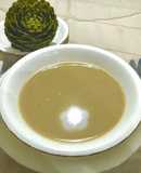 Crema de alcachofa con tallos reciclados
