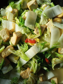 Foto resep Sawi putih cah tahu