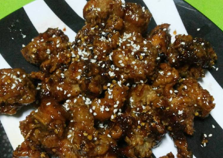 Korean fire chicken