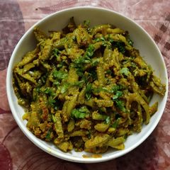 A picture of Tindora sabji with peanut and sesame massala.