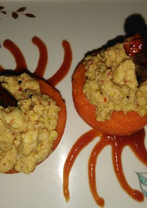 A picture of Red idli cupcake.
