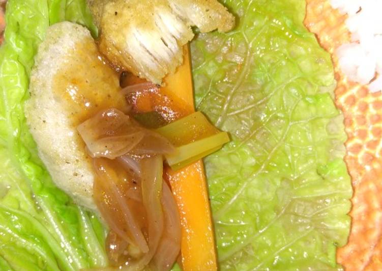 Ayam barbeque gulung sayur