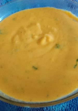 Una foto de Crema de pejibaye tica (chontaduro, pijiguao, pibá, pijibay)
