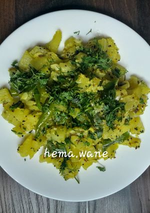 A picture of Ash Gourd sabji.