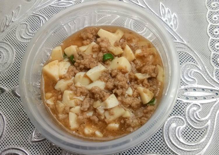 Resep: Mapo tahu daging #Mpasi yang Gurih