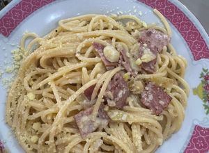 Foto resep Spaghetti Ham Krim Keju