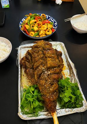 A picture of Roasted Leg of Lamb.