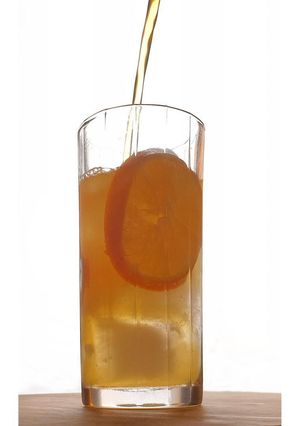 A picture of Turmeric switchel.