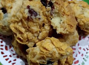 Gambar "Biskut Cornflakes Cranberries Crunchy" #chefZam