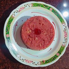 A picture of Red peanut halwa.