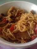Noodles con ternera a las hierbas provenzales