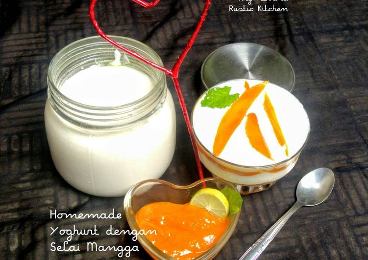 Bahan mengolah Homemade Yoghurt dengan Selai Mangga yang mudah