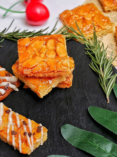 Foto resep Florentine Almond Biscuits / Caramel Almond Cookies