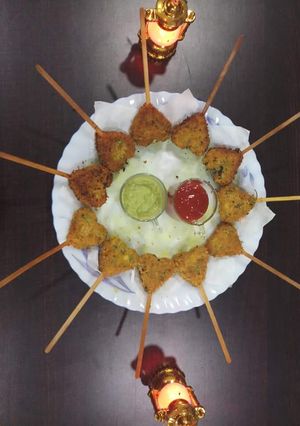A picture of Poha pops.