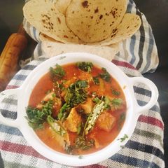 A picture of Dahi Wali Arbi curry 🍛 (card colocasia /Arbi curry).