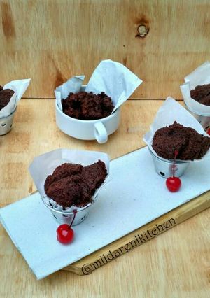 Foto resep Brownies kukus tepung Beras chocolatos #pr_egglesscake