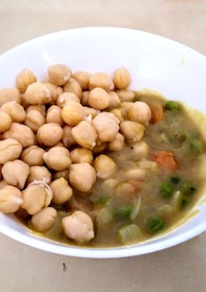 Una foto de Garbanzos con curry