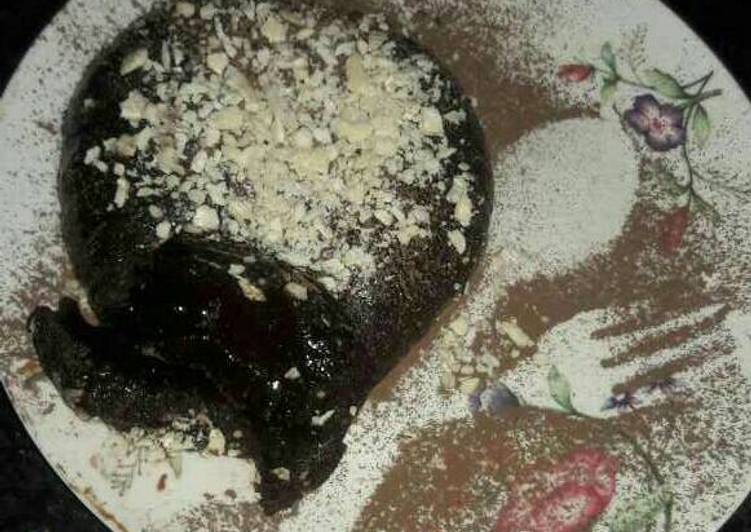 No bake choco lava cake (biscuit choco lava)