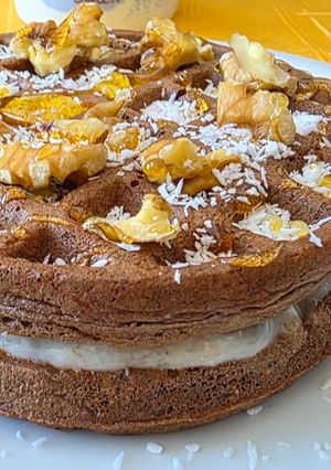 Una foto de Waffles de Avena y Cacao (Sin azúcar)