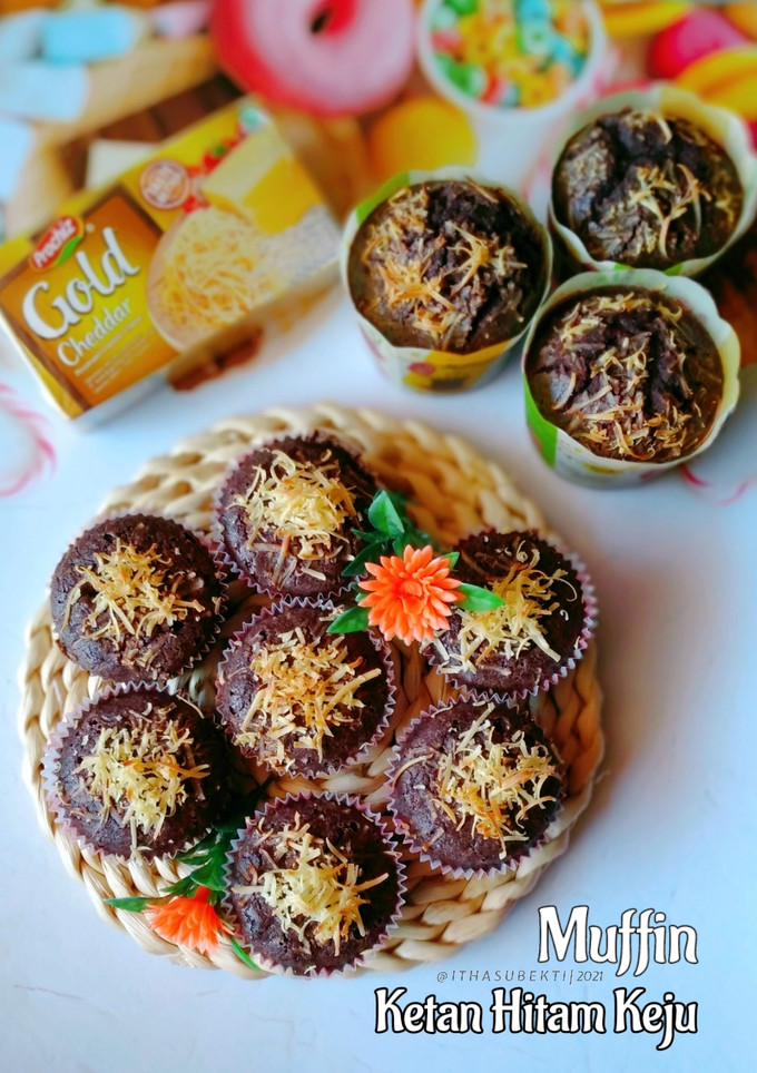 Foto resep Muffin Ketan Hitam Keju