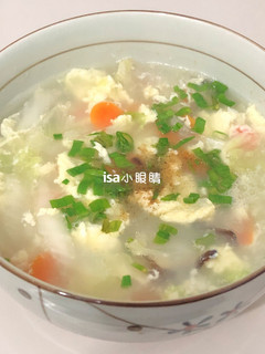 大白菜三蔬蛋花湯 的食譜成品照片