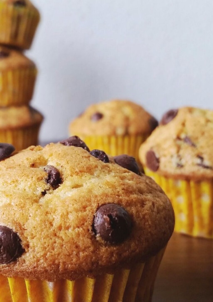 Una foto de Muffins americanos con chips de chocolate