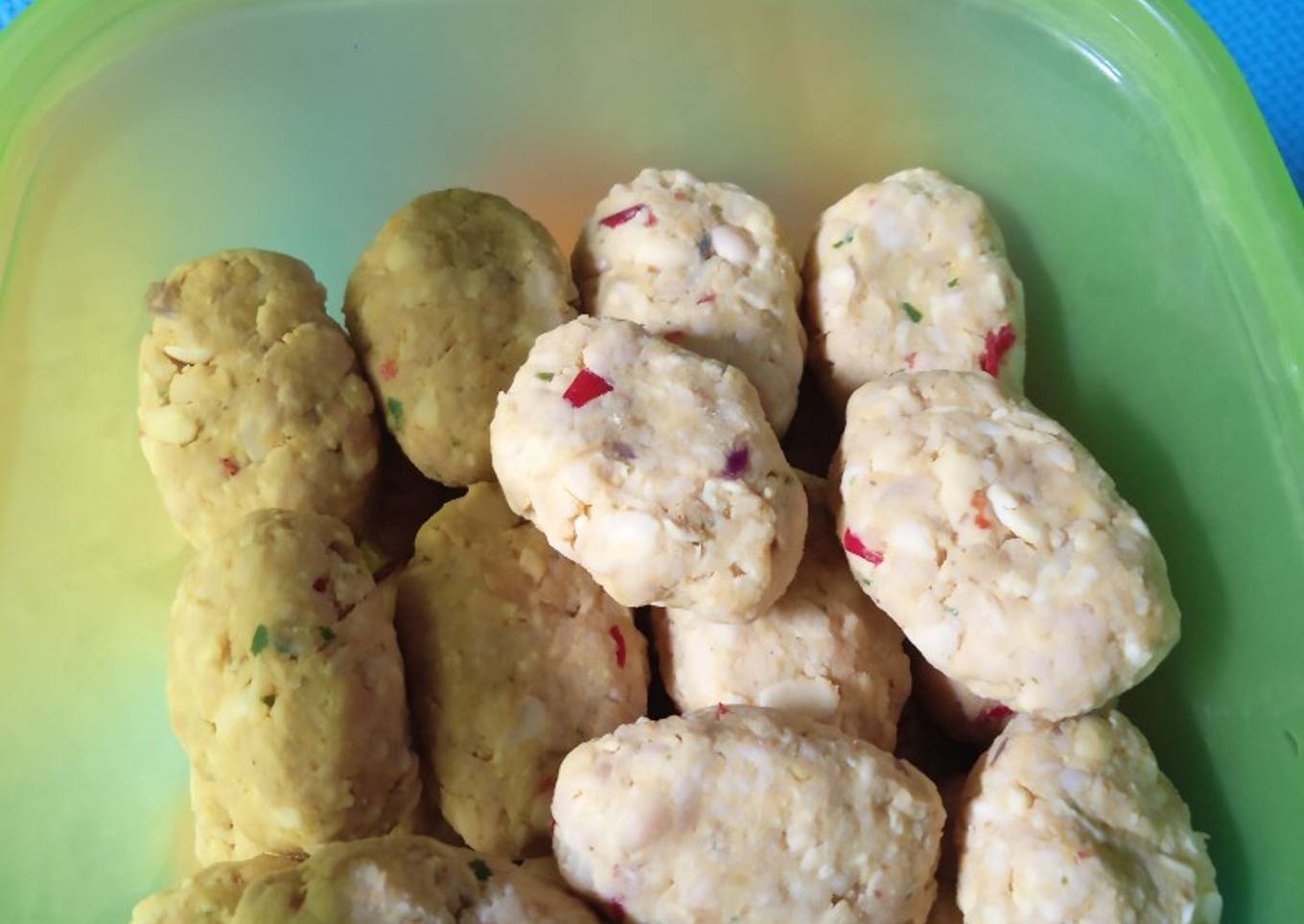 Perkedel tempe/mendol siap goreng