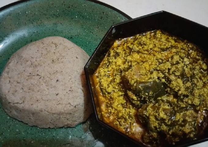 Egusi and millet swallow